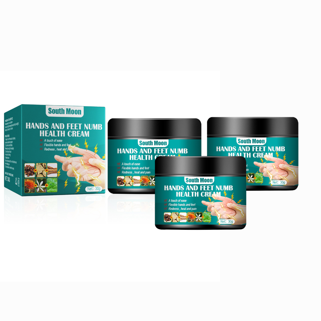 Three nail care pens beside a branded box.